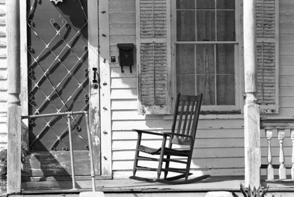 Porch of conch house on Fleming Street next to the "Eden House", Key West, Florida.