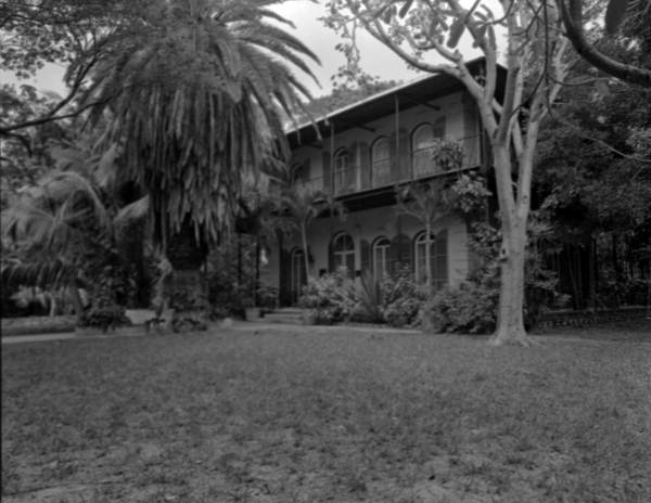 View of the Ernest Hemingway house museum at 907 Whitehead Street - Key West, Florida.