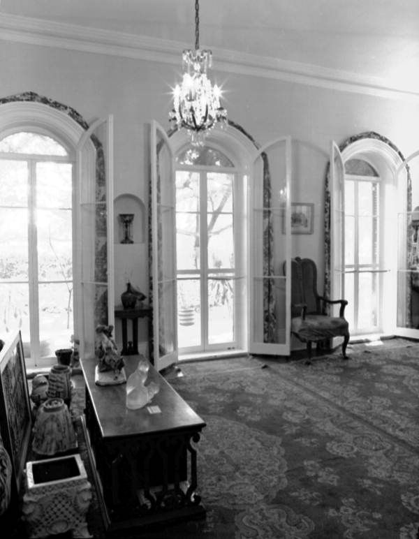 Interior view showing living room in the Ernest Hemingway house museum - Key West, Florida.