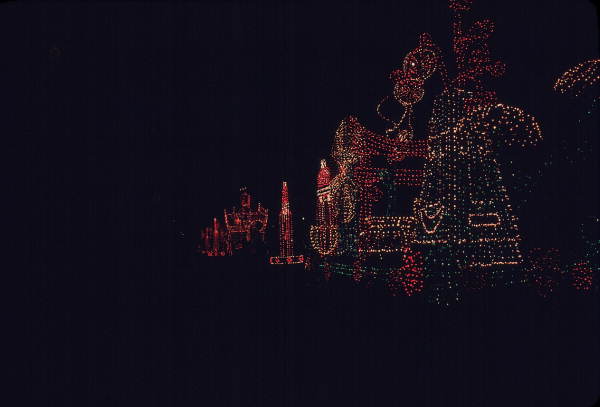 Floats in the Main Street Electrical Parade at the Magic Kingdom - Orlando, Florida.