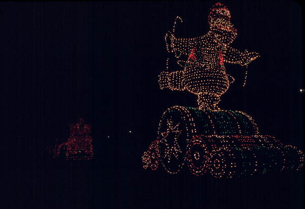 Floats in the Main Street Electrical Parade at the Magic Kingdom - Orlando, Florida.
