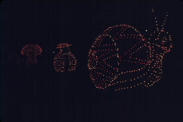 Floats in the Main Street Electrical Parade at the Magic Kingdom - Orlando, Florida.