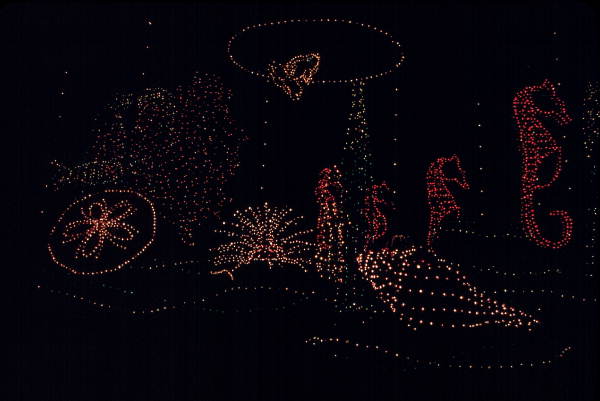 Float depicting underwater theme in the Main Street Electrical Parade at the Magic Kingdom - Orlando, Florida.