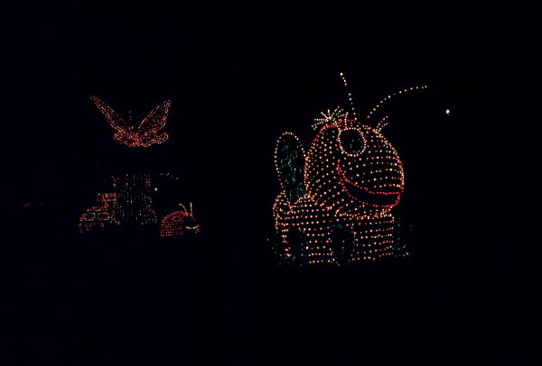 Floats in the Main Street Electrical Parade at the Magic Kingdom - Orlando, Florida.