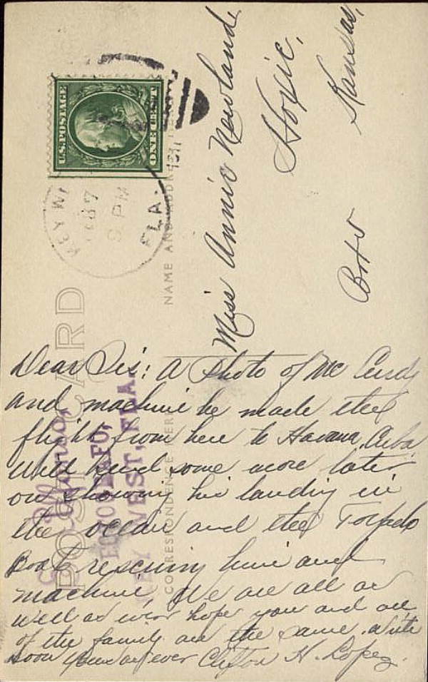 Back of a postcard