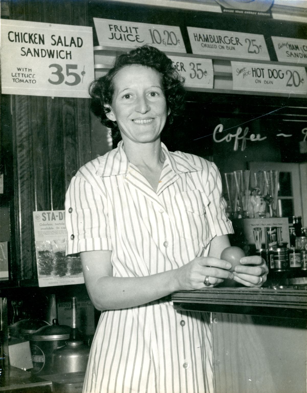 Ruby Marshall Nutting at Sun Drug Company's store - Saint Petersburg, Florida.