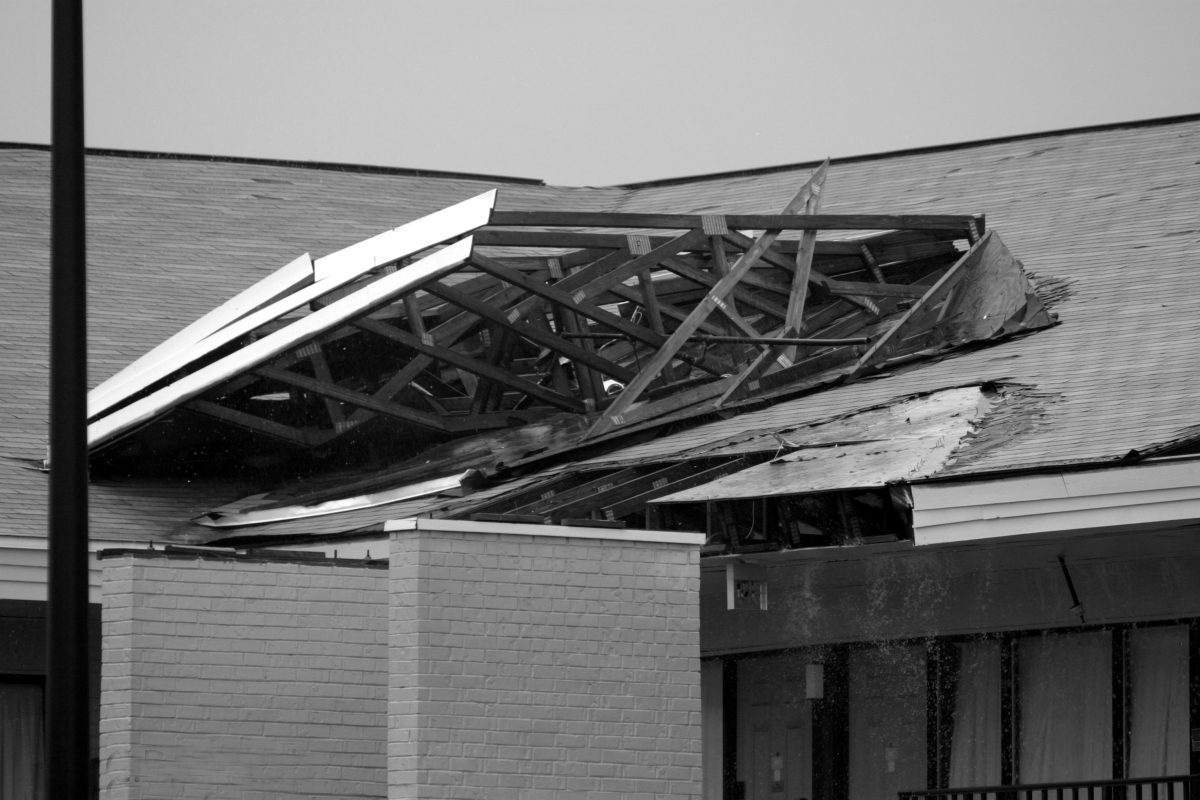 Roof damaged by Hurricane Ivan - Navarre, Florida.