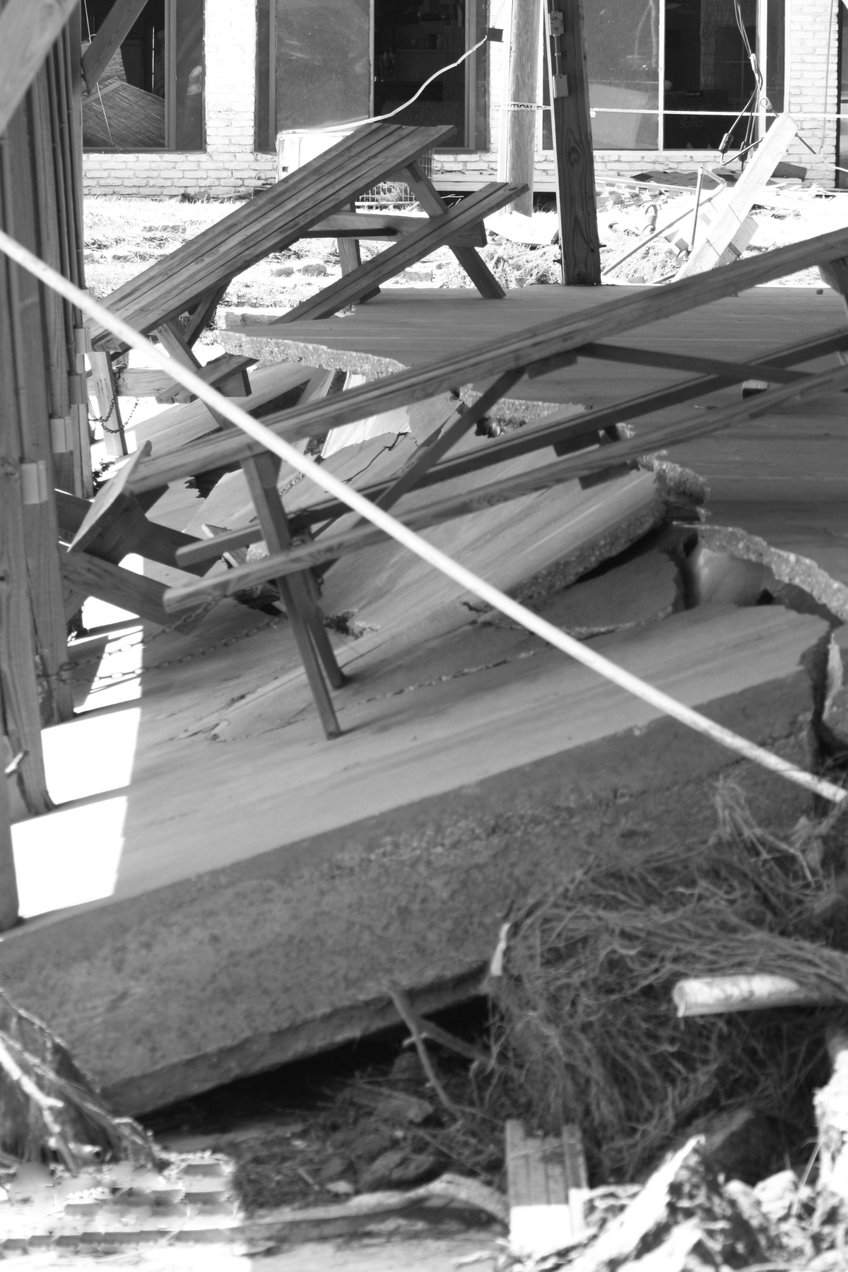Porch damaged by Hurricane Ivan - Navarre, Florida.