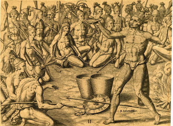 Ceremonies Performed by Saturioua Before Going on an Expedition Against the Enemy.