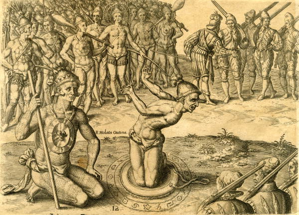 Outina, going at the Head of His Army, Against the Enemy, Consults a Sorcerer on the Event.