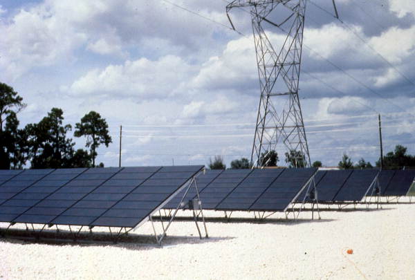 View of solar panels in Orange County