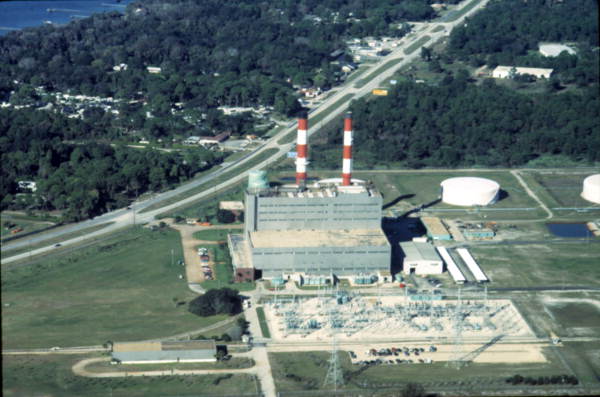 Aerial view of power plant - Orlando, Florida.