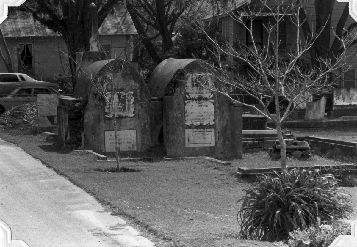 Gravesites for Shine family members at the Old City Cemetery in Tallahassee, Florida.