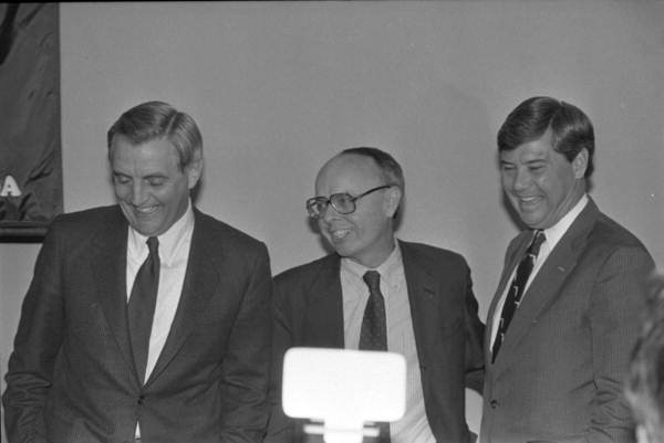 Walter Mondale 1984 Presidential candidate, Governor Bob Graham and Richard C. McFarlain - Tallahassee, Florida.