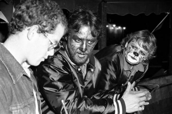 Entertainers being interviewed by a journalist - Tallahassee, Florida.