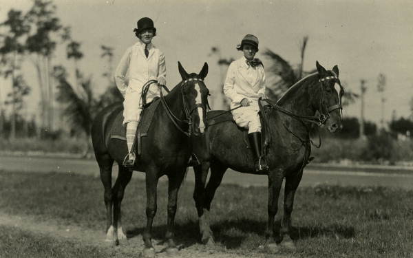 Two women on horseback