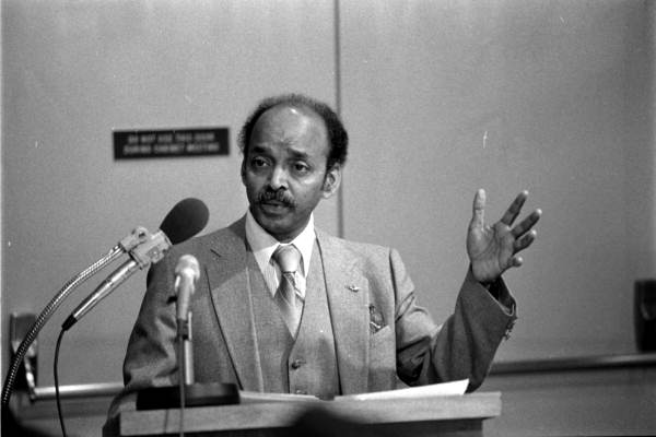 Unidentified man speaks at a lecture - Tallahassee, Florida