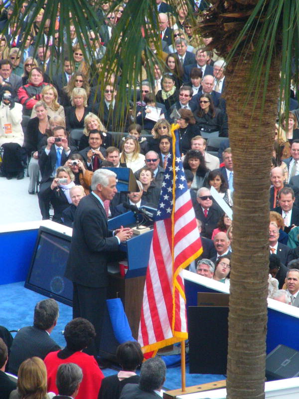 Governor Charlie Crist delivering his inaugural address - Tallahassee, Florida.