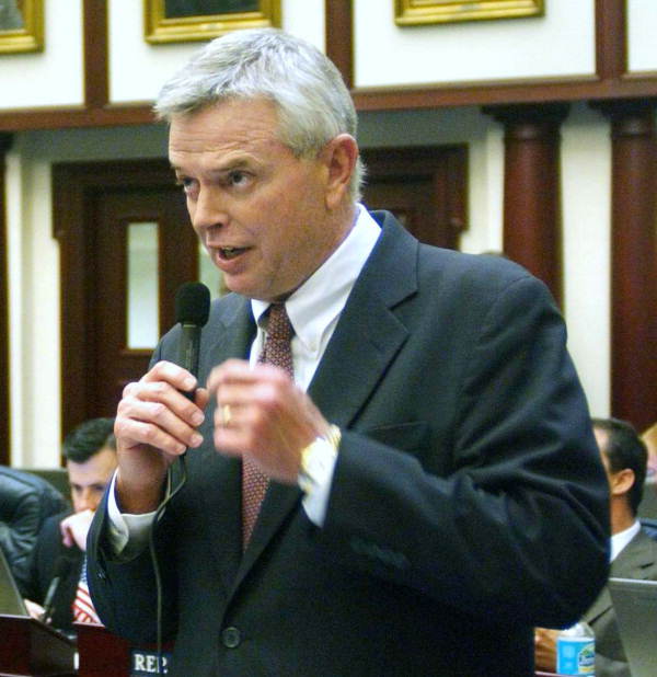 Rep. Mark Mahon, R-Jacksonville, seeks the support of his colleagues for a measure considered on the House floor March 22, 2007, in Tallahassee, Florida..