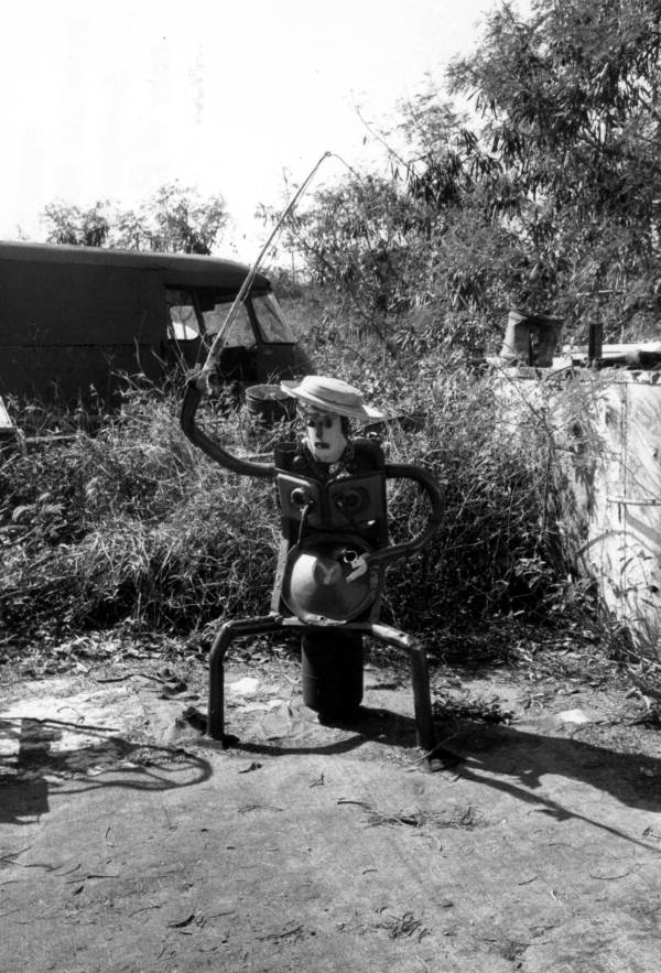 Welded sculpture made by Stanley Papio in Key Largo, Florida.