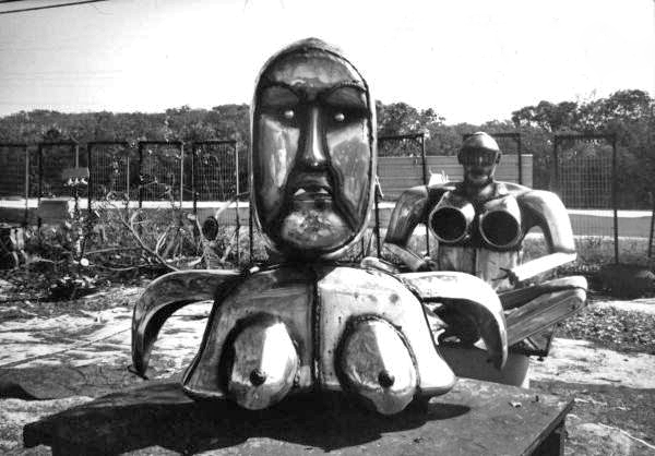 Sculptures welded by Stanley Papio on display at his museum in Key Largo, Florida.