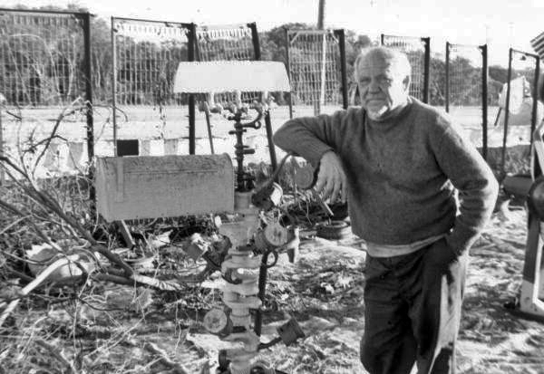 Portrait of sculptor Stanley Papio in Key Largo, Florida.