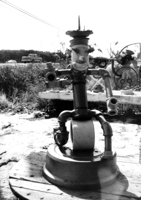 Welded sculpture made by Stanley Papio in Key Largo, Florida.