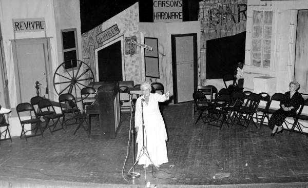View showing Thelma Boltin on a stage.