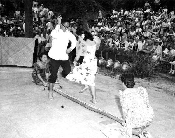 Filipino dancers performing at the 1960 Florida Folk Festival in White Springs, Florida.