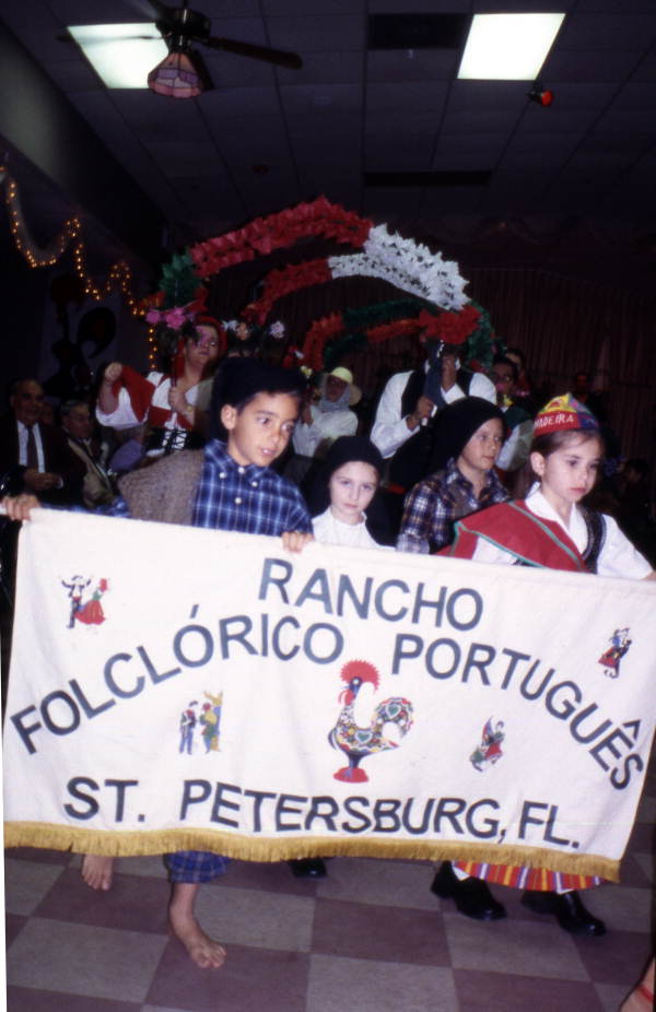Portuguese Americans social dancing during the "Night in Portugal" dinner & dance event in St. Petersburg, Florida.