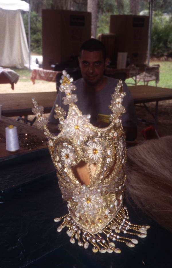 Cuban santeria "crown" for Yemaya at the 2003 Florida Folk Festival in White Springs, Florida.