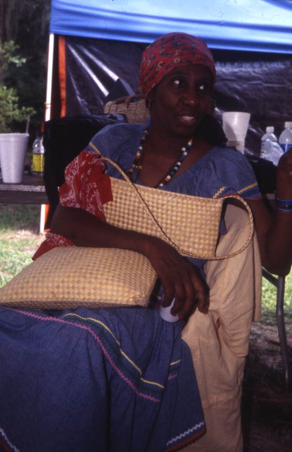 Haitian storyteller Liliane Louis at the 2003 Florida Folk Festival in White Springs, Florida.