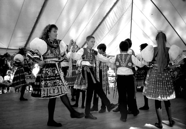 Czech Beseda dancers of Masaryktown performing at the Florida Folk Festival- White Springs, Florida