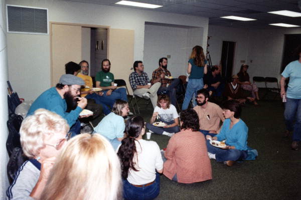 Musicians eating and mingling at the Pine Castle Center for the Arts - Orlando, Florida.