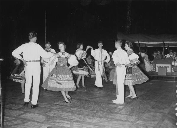 Czech Beseda dancers at the 1956 Florida Folk Festival- White Springs, Florida