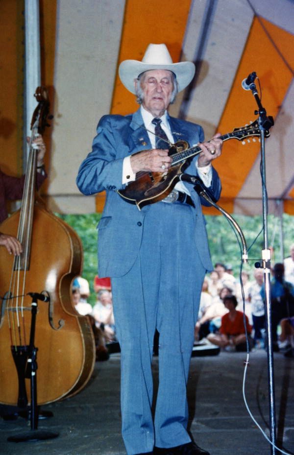 Bill Monroe performs at Florida Folk Festival - White Springs, Florida .