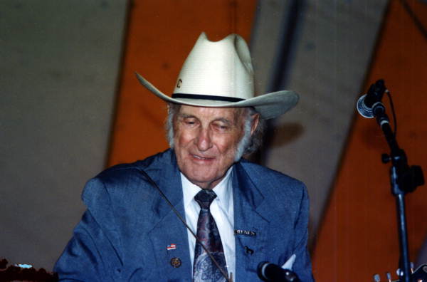 Close up of Bill Monroe performs at Florida Folk Festival - White Springs, Florida .