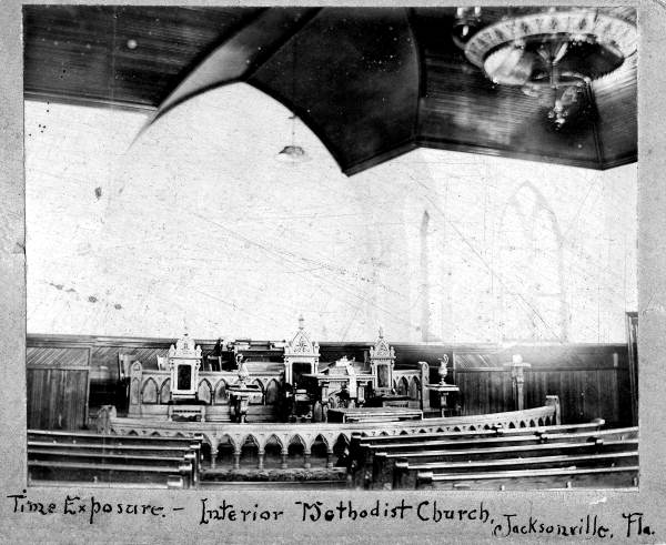 View of the interior of Methodist Church in Jacksonville- Jacksonville, Florida.