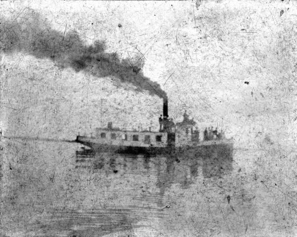 Steamer on the banks of the St. Johns River