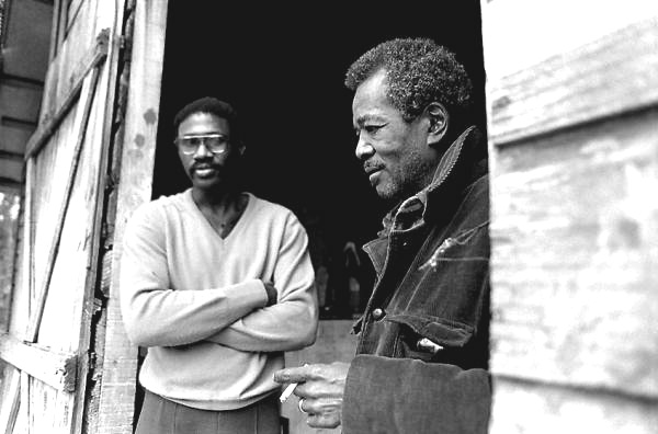 Artist Ellis Wright and painter Pharoah Baker at Baker's studio- Lake City, Florida
