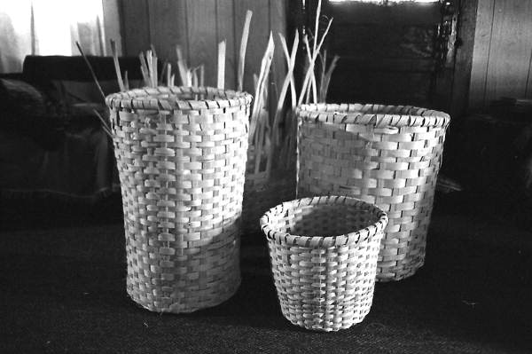 White oak baskets made by Lucreaty Clark- Lamont, Florida
