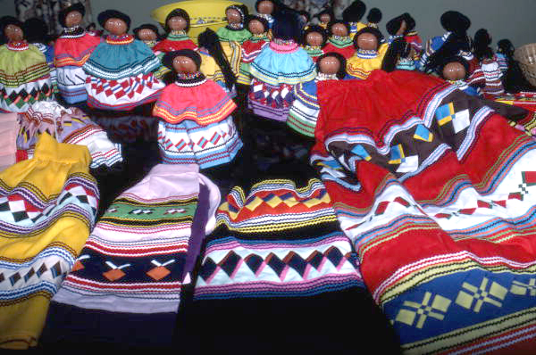 Seminole dolls made by Lottie Shore- White Springs, Florida