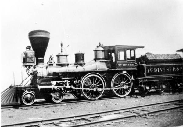First Engine to cross Continent - Promontory Point, Utah - Pulled Leland Stanford Train.