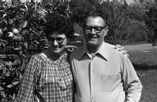 Author Doris Lewis with husband Milton - Haines City, Florida.