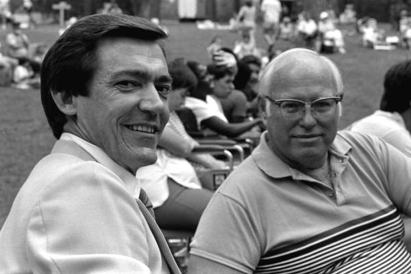 Bennie Cox and Norm Protsman at the 1985 Suwannee River Jamboree- White Springs, Florida