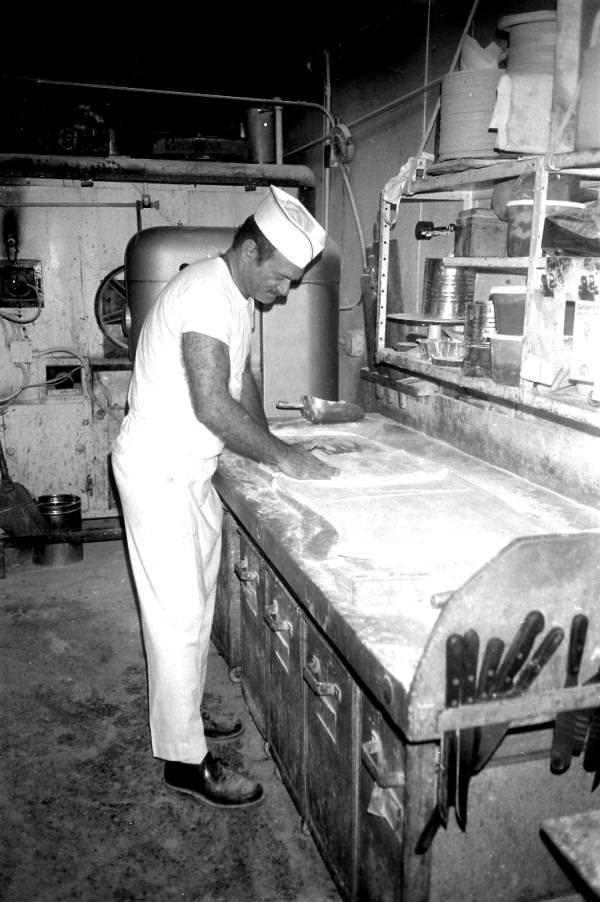 Howard Goren rolling out pastry dough - Miami Beach, Florida.