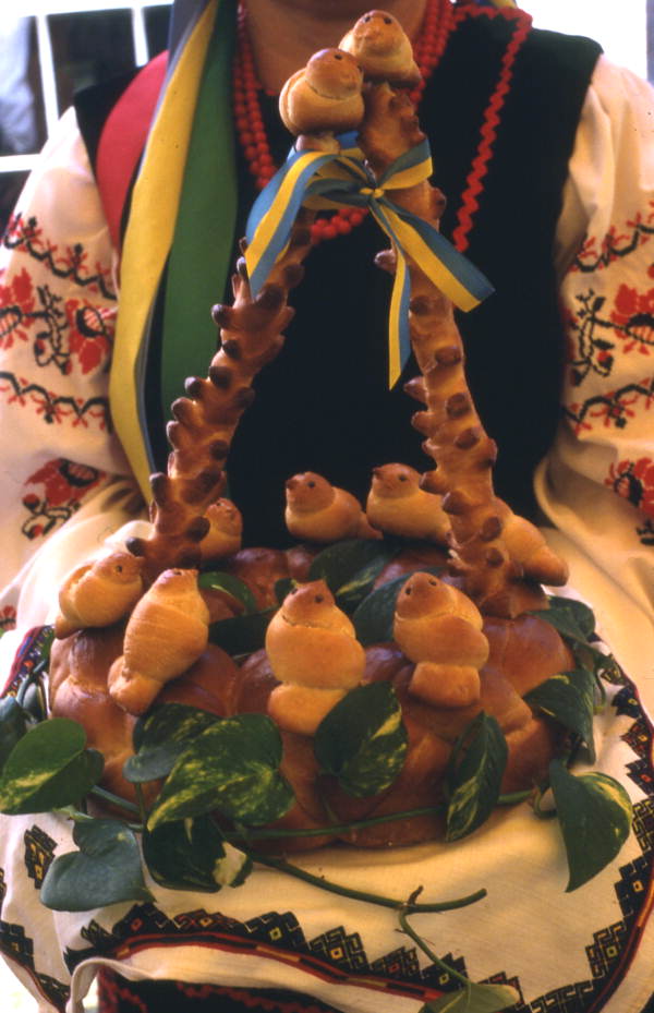 Woman holding korovai - White Springs, Florida