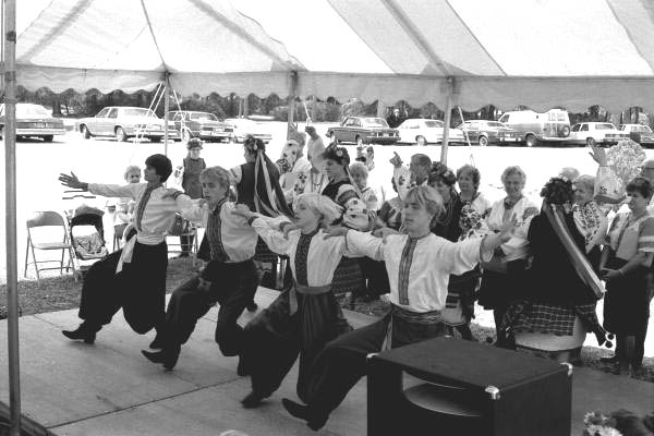Ukrainian dancers performing the Cossack Dance - White Springs, Florida
