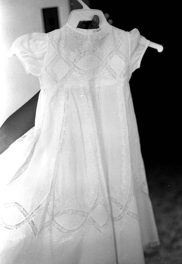 Christening dress hand-made by Sister Rouby Balmas - Miami, Florida.