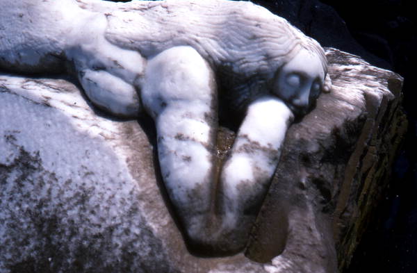 Sculpture of mermaid at St. Andrews recreation area - Panama City, Florida.